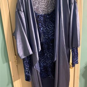 LuLaRoe Outfit Blue Leopard Print